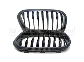 Load image into Gallery viewer, Basic Carbon BMW F20 F21 LCI Carbon Fibre Kidney Grille (Inc. 125i, M135i & M140i)