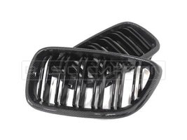 Load image into Gallery viewer, Basic Carbon BMW F20 F21 LCI Carbon Fibre Kidney Grille (Inc. 125i, M135i &amp; M140i)
