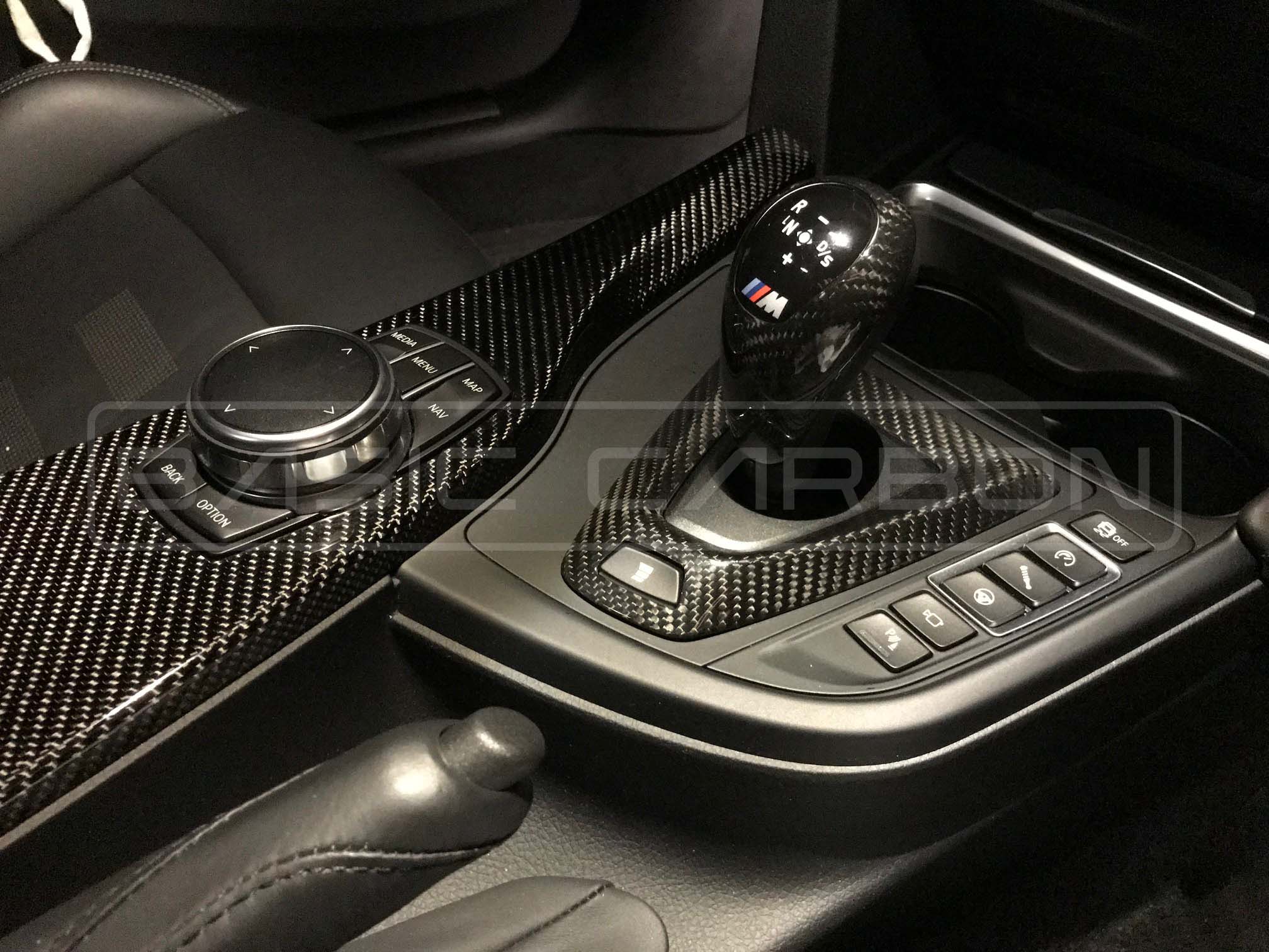 Basic Carbon BMW F06 F10 F80 F82 M Infusion Pre-Preg Dry Carbon Fibre DCT Gear Surround Cover (M3, M4, M5 & M6)